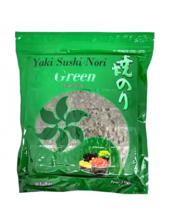 ALGA MARINHA YAKI SUSHI GREEN 50 FOLHAS  140G