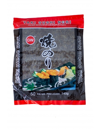 ALGA MARINHA YAKI NORI VERMELHA 5O FOLHAS GW